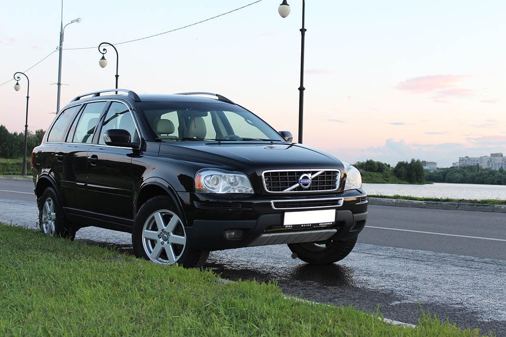 volvo car on the side of the road