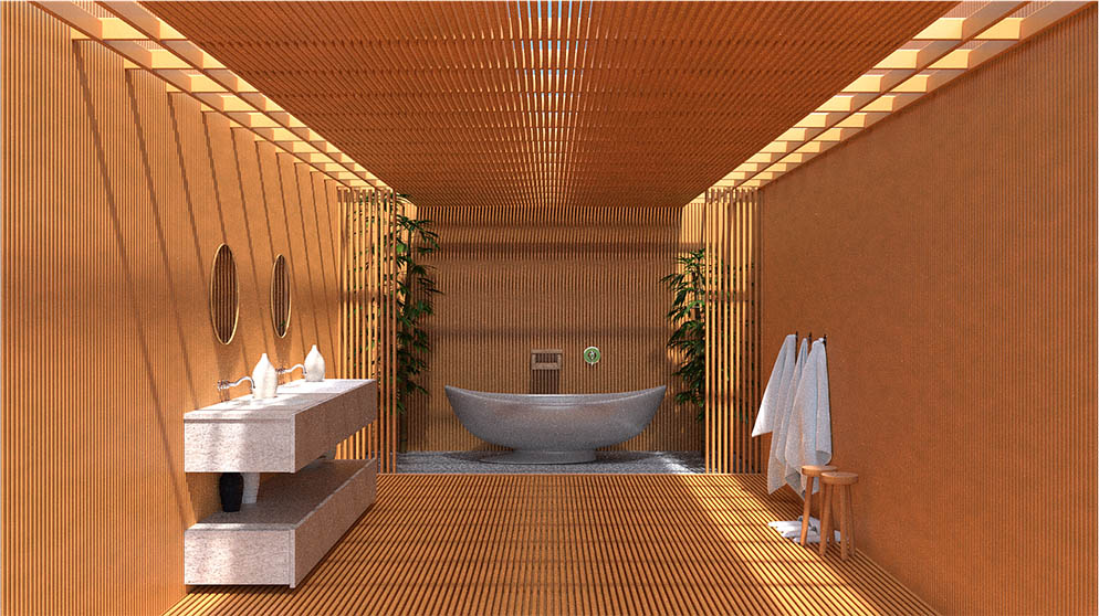 wooden bathroom japanese style