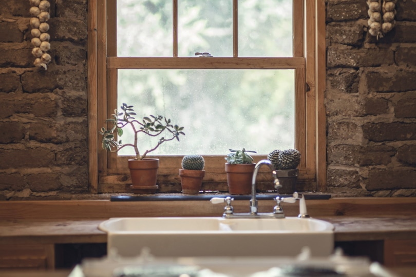 wooden window frame