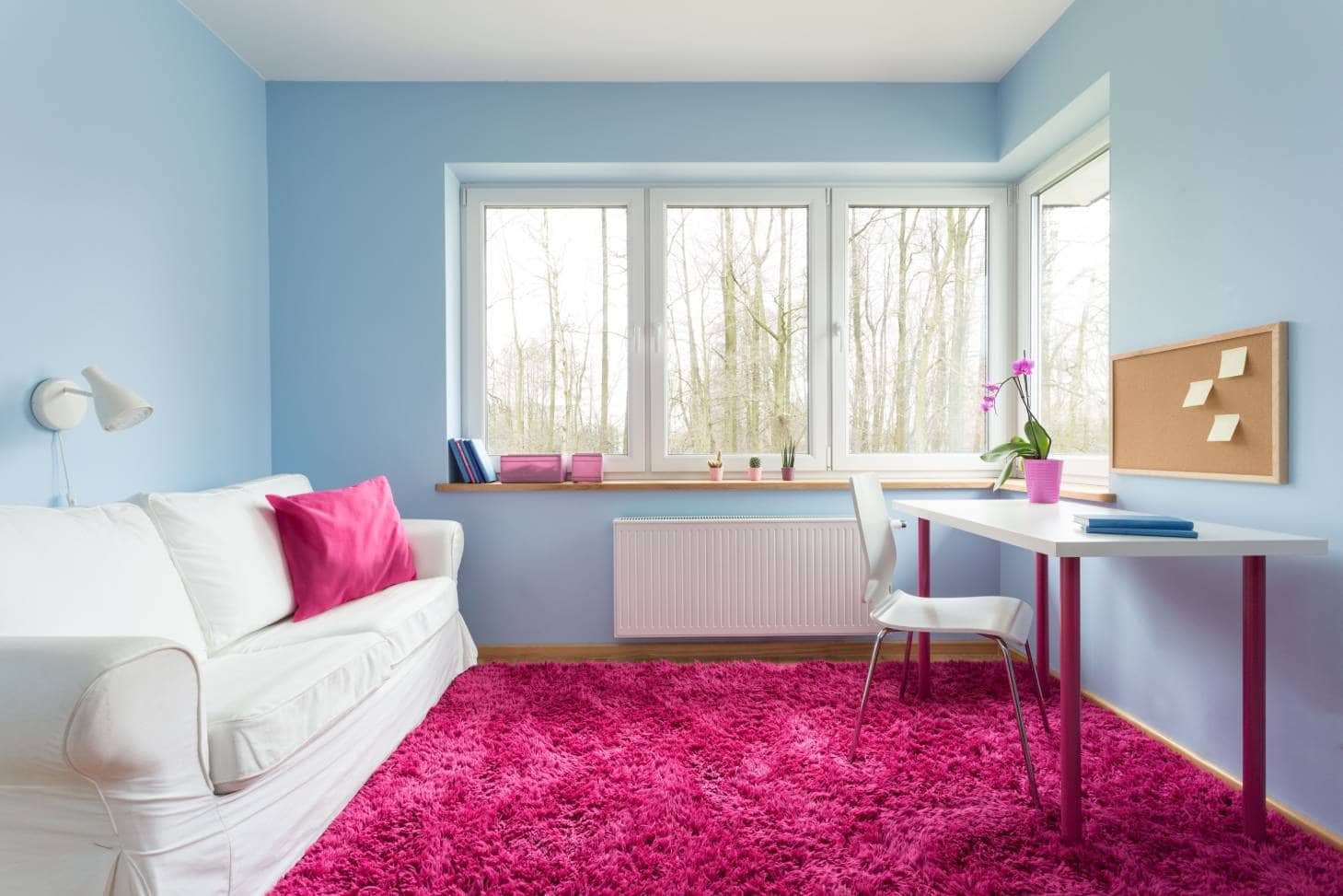 Bright color carpet