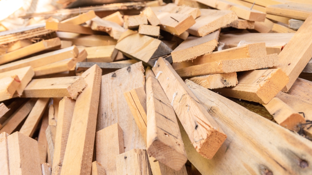 Pile of scrap wood