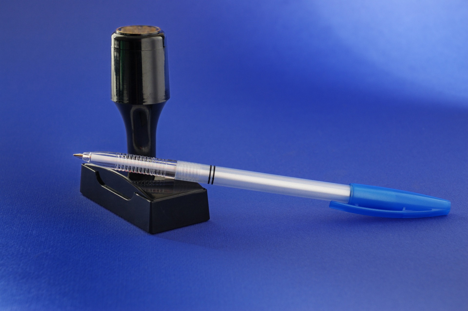 Stamp and ballpen