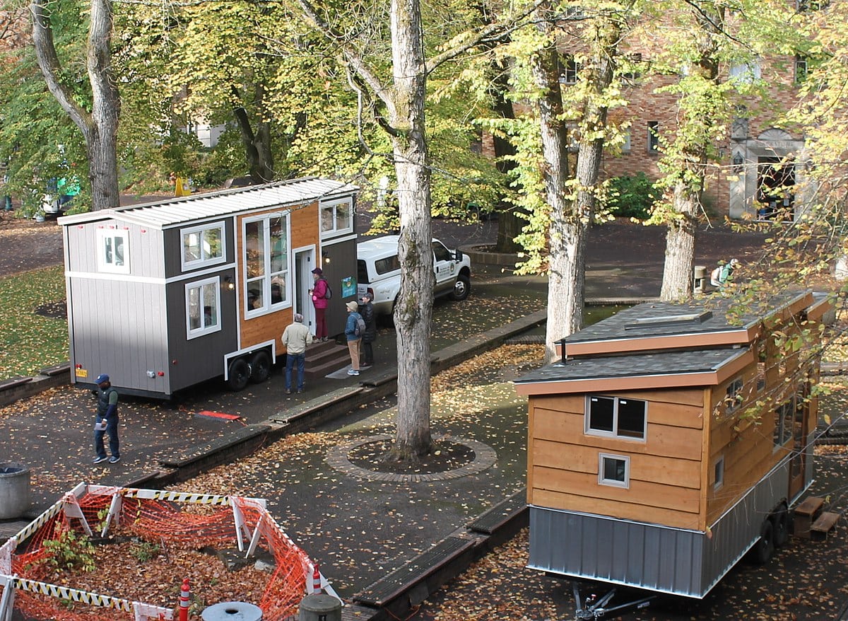 Tiny houses on display in Portland, Or