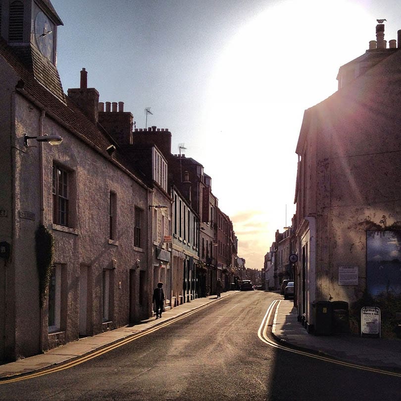 a street in North Berwick, Scotland