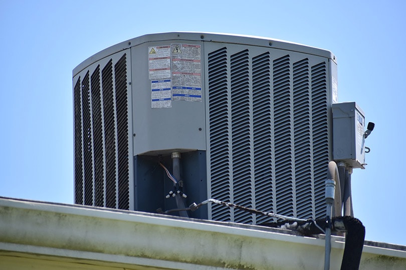 air conditioning unit on the rooftop