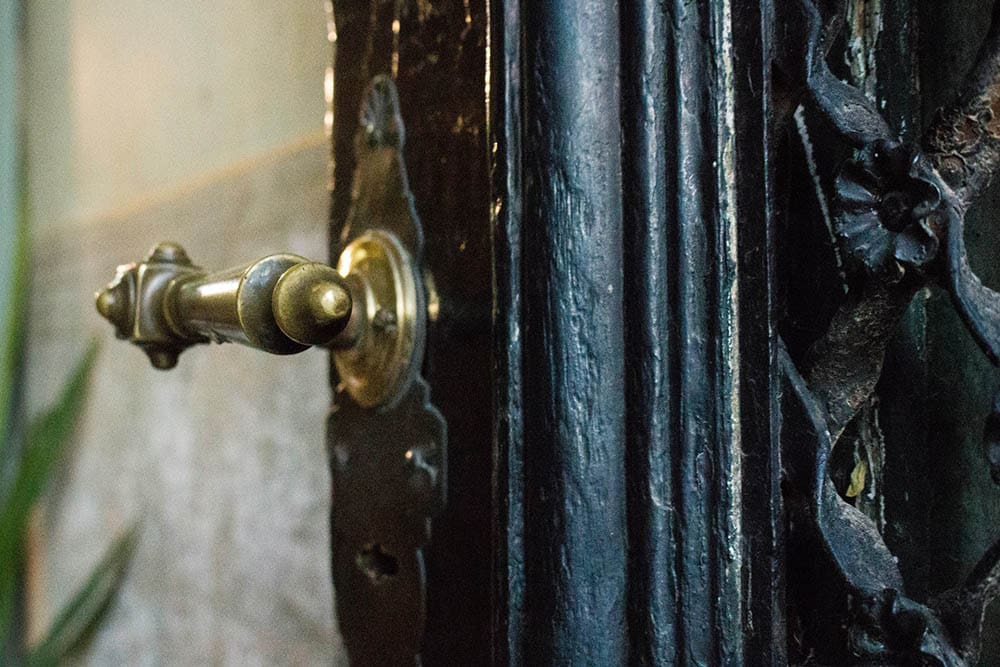 brass door knob