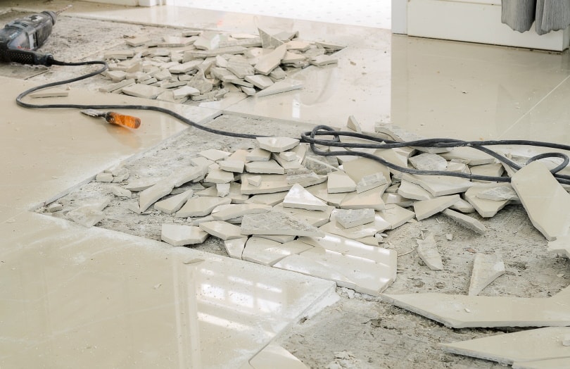 broken tiles
