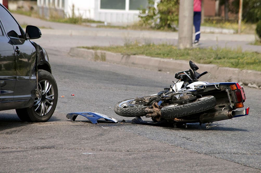 car and motor accident