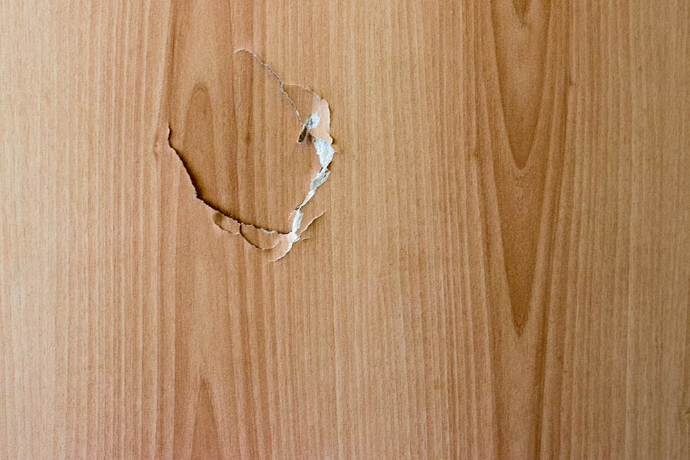 close up hole in the door