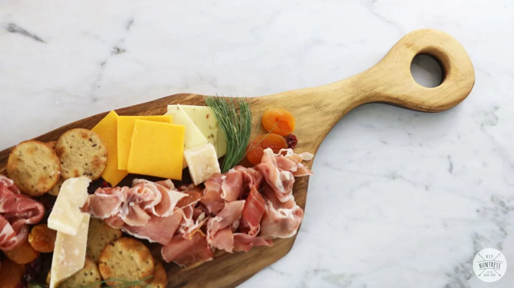 diy live edge serving charcuterie board