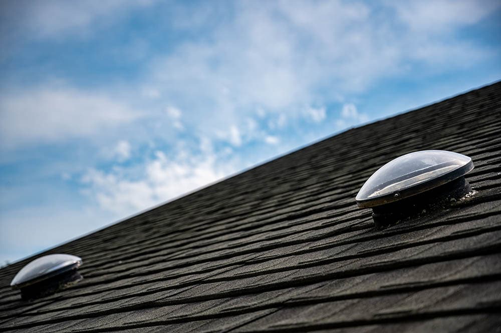 Dome shaped solar tubes on the roof