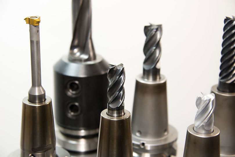 drill bit tools in white background
