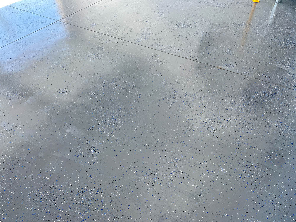 flaked epoxy flooring