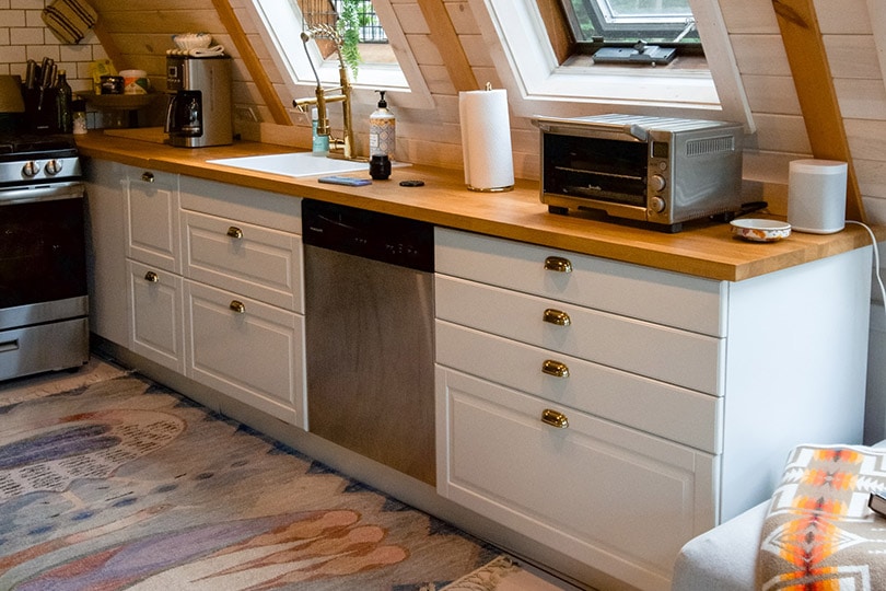 kitchen interior with rug