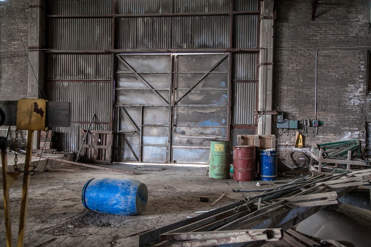 Warehouse metal doors