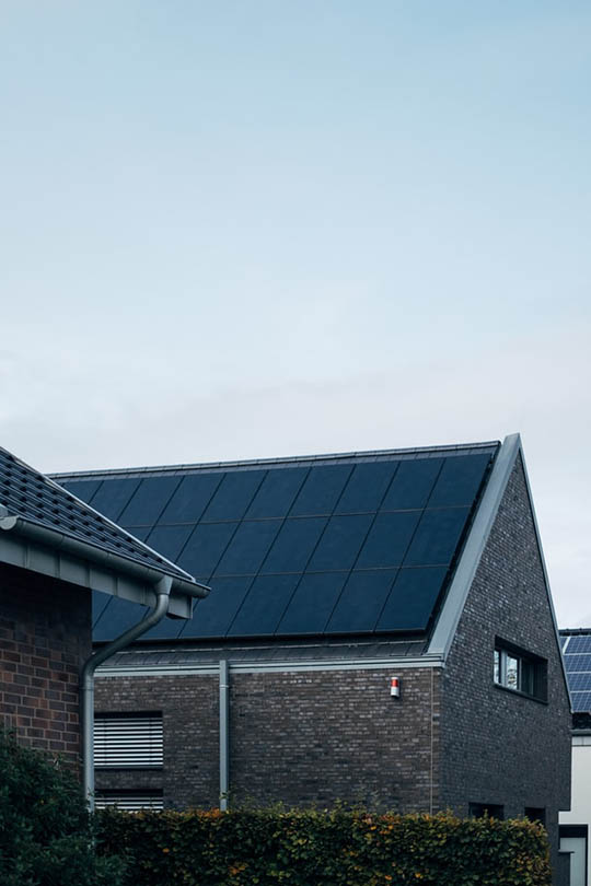 multiple solar panels installed on the roof