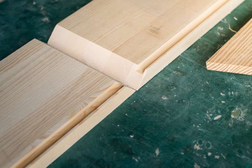 pinewood with bevel cut