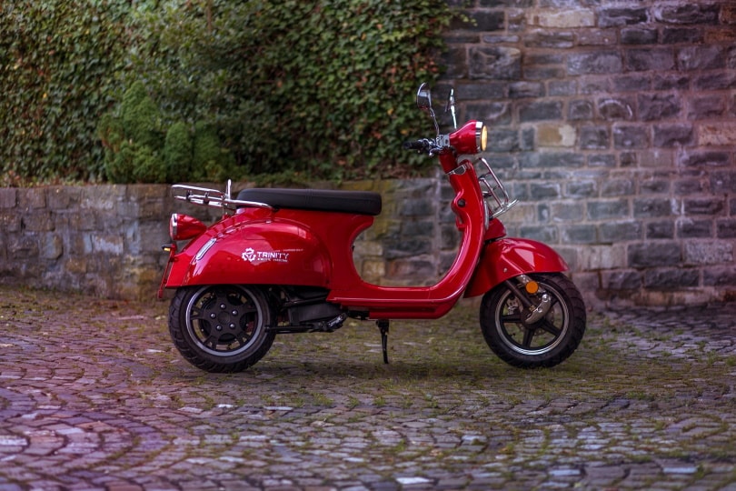 red electric scooter