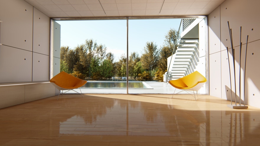 shiny floor