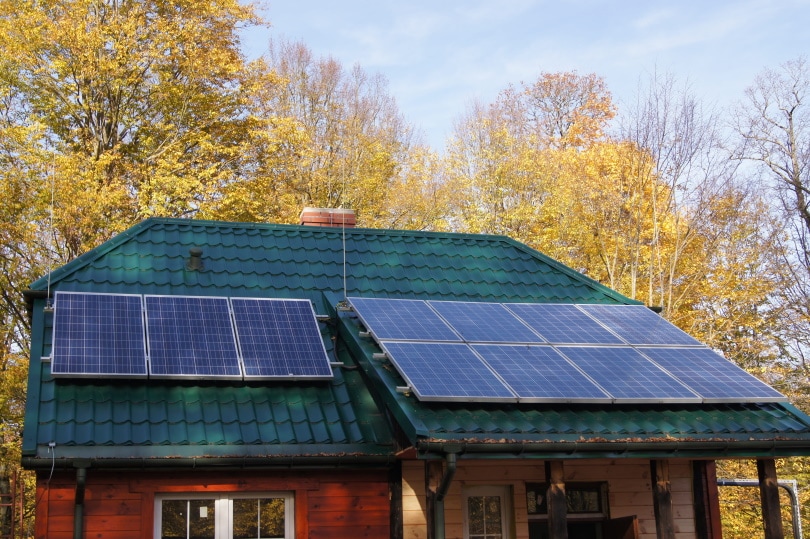 solar panel on roof