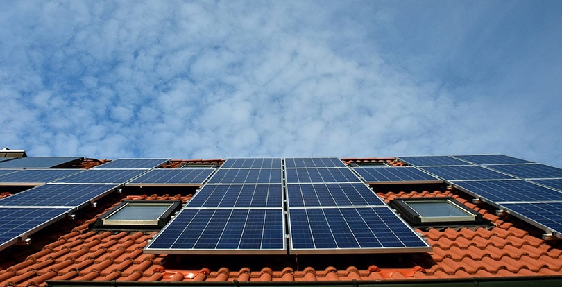 solar power system installed on the roof