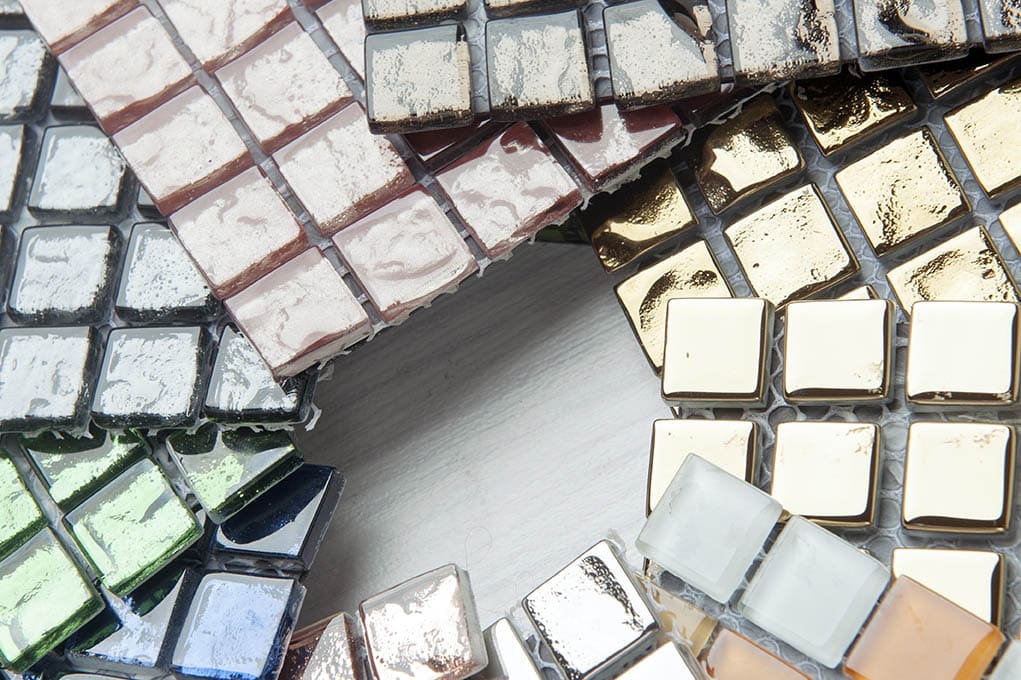 variety of glass tiles
