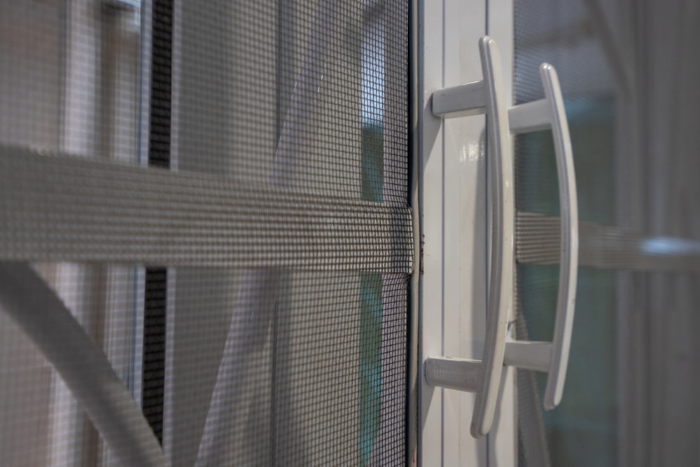 white screen door