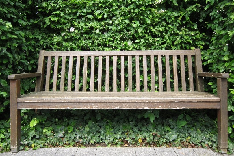 wooden outdoor bench