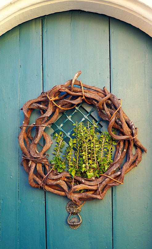 wreath on the door