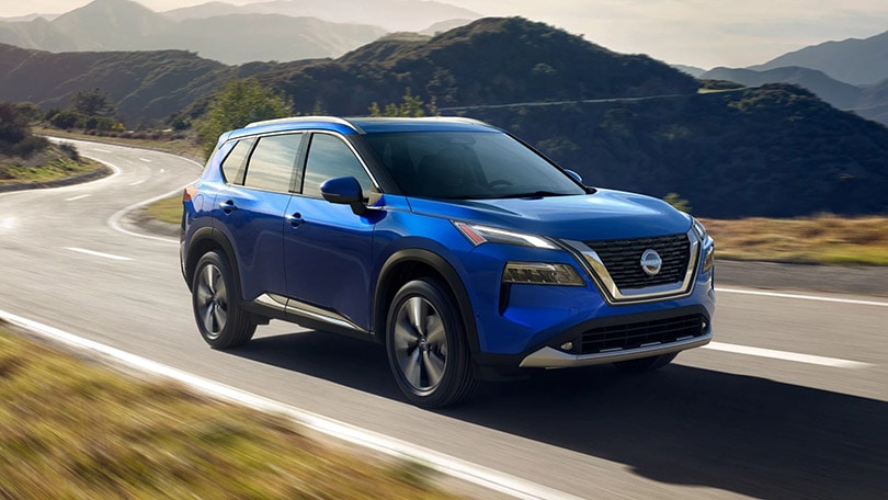2022 blue nissan rogue suv