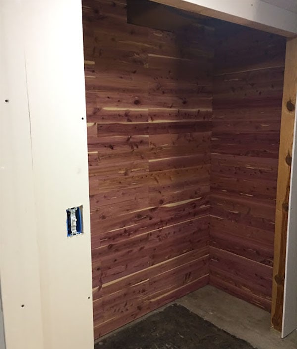 DIY Cedar Lined Closet