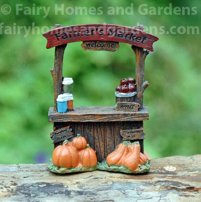 DIY miniature farmers market stand