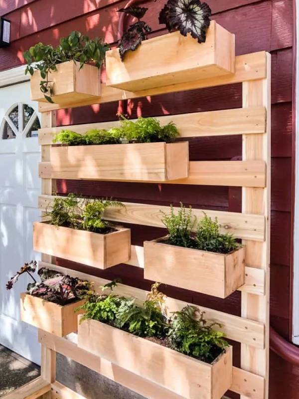 DIY vertical garden wall planter