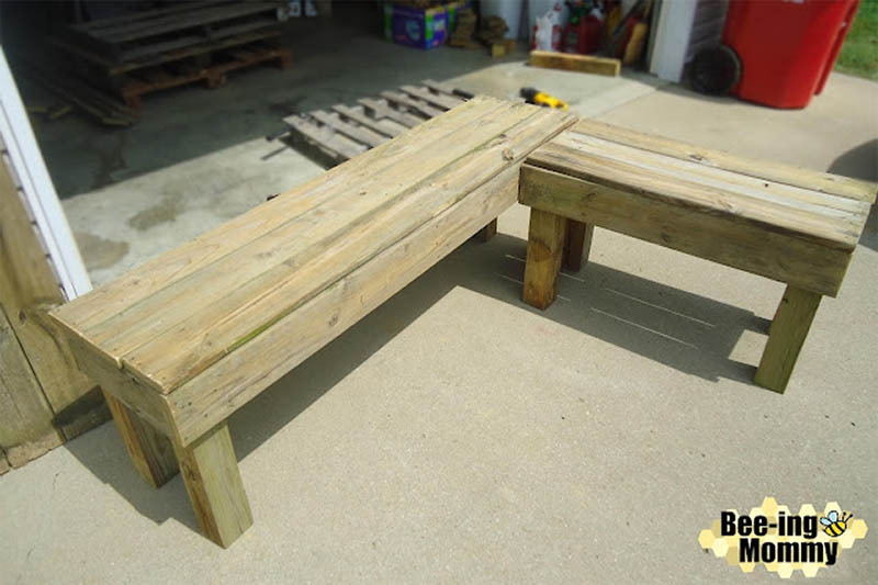 L-Shaped Patio Bench