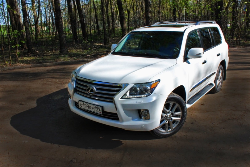 Lexus white SUV