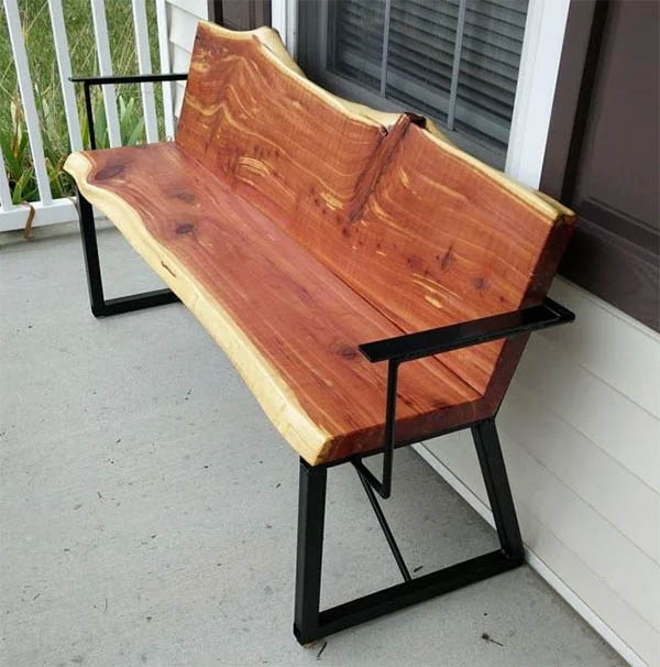 Live Edge Cedar Bench