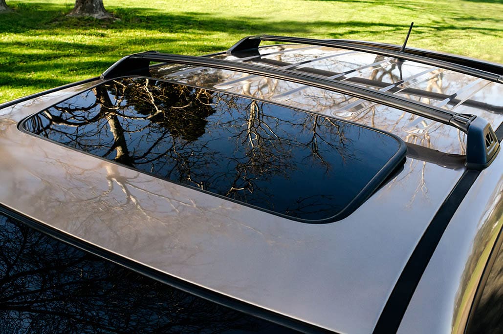 Brown SUV with moonroof