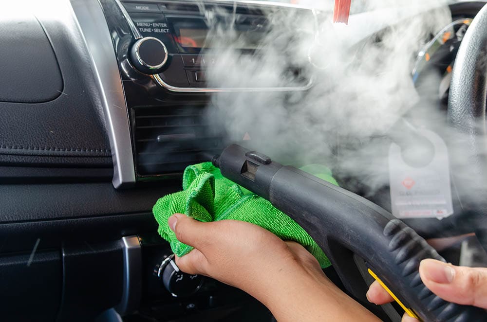 cleaning air vent through steaming