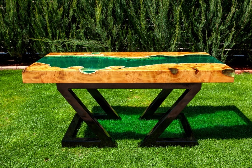 epoxy wooden table