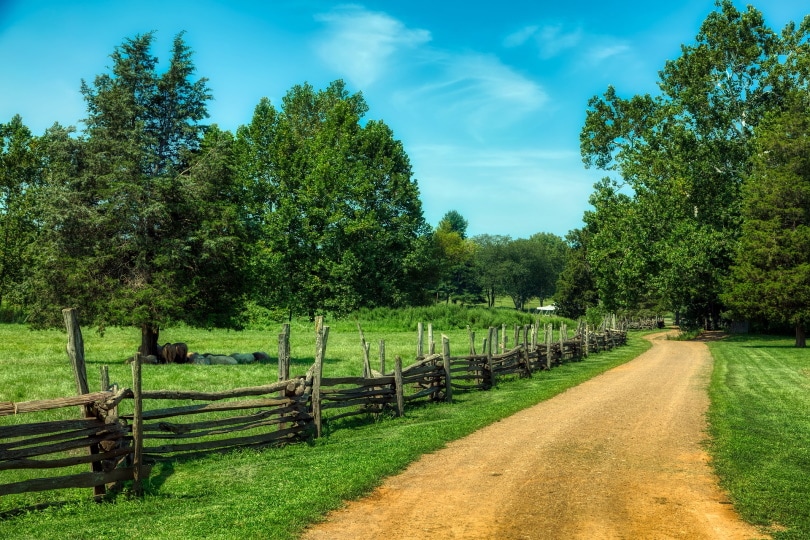 farm land with fence