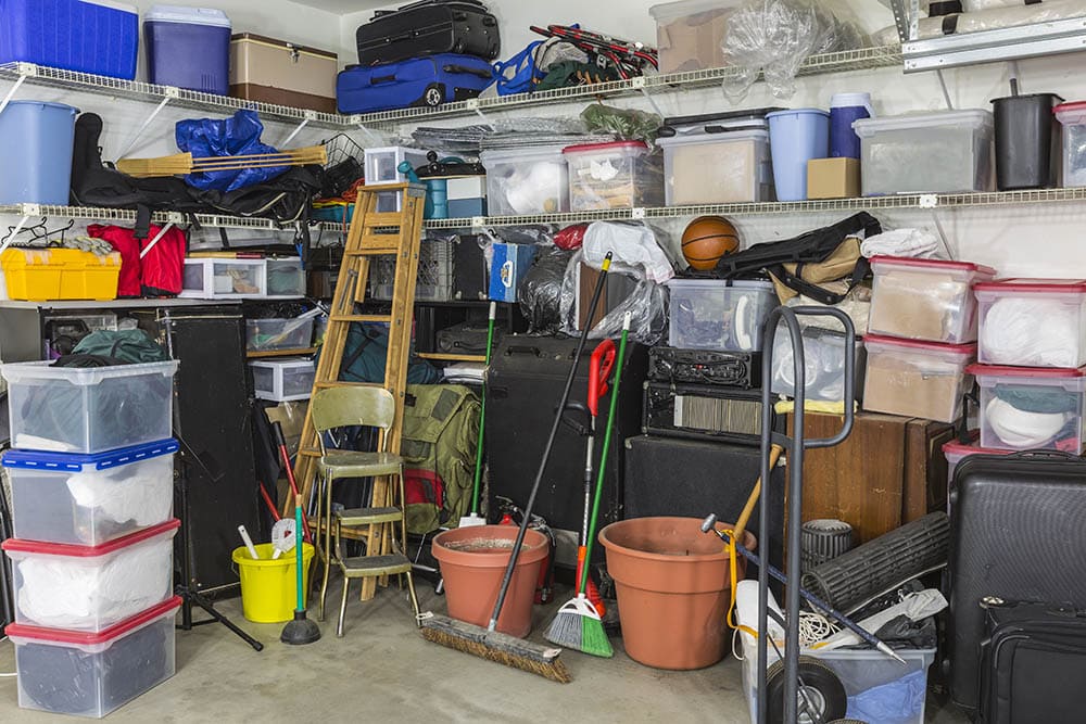 garage full of junk