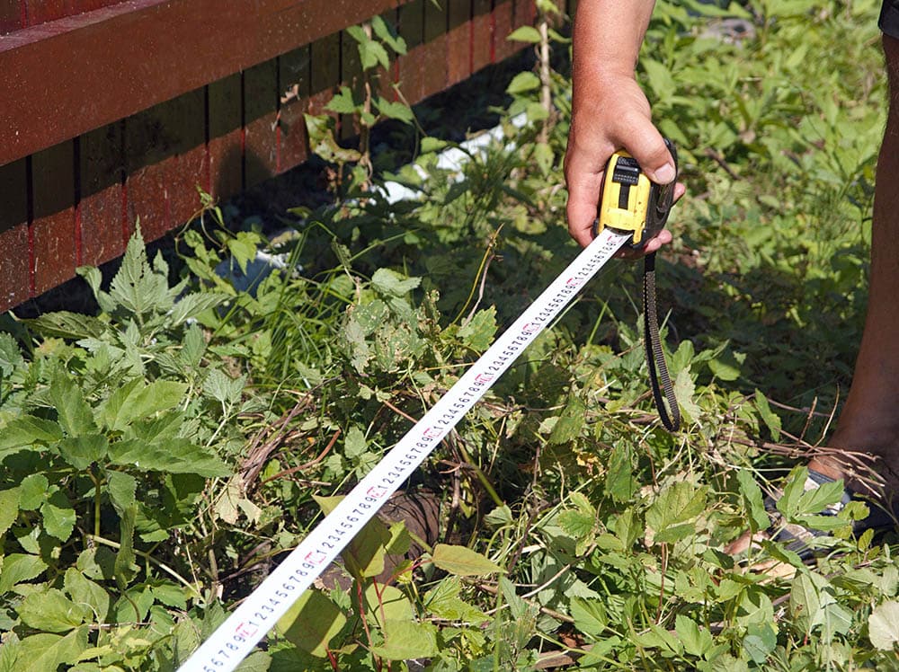measuring garden
