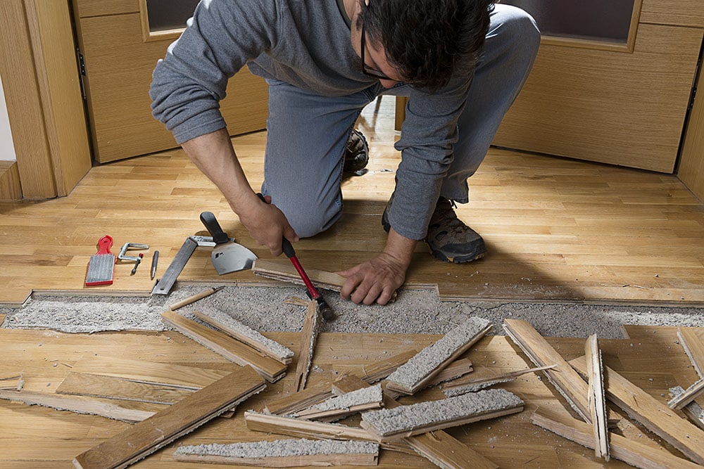 removing wooden flooring