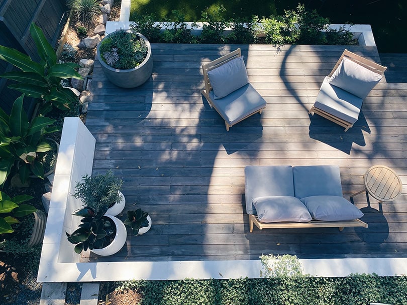 top view of a deck