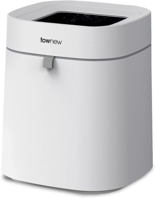 townew T Air Lite (T02B White) Auto Sealing & Self-Changing 4.4-Gallon Smart Trash Can