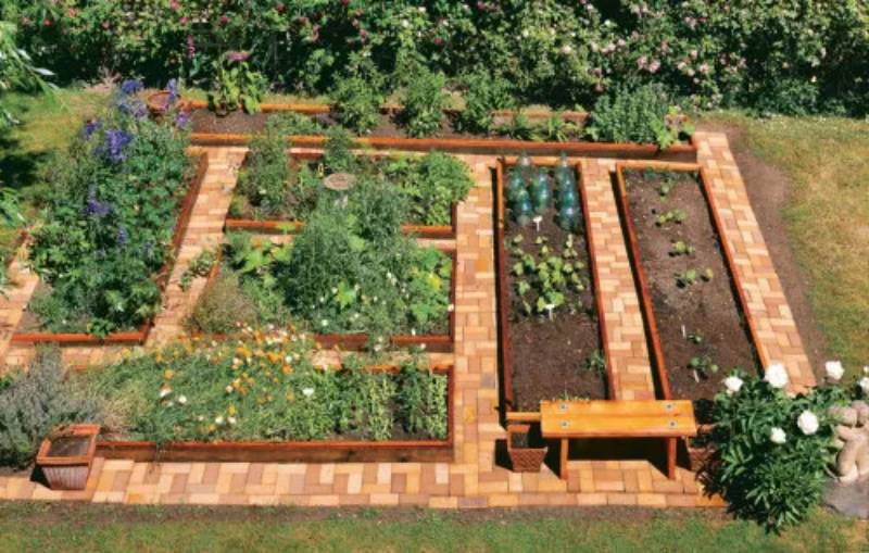 DIY Brick Garden Pathways