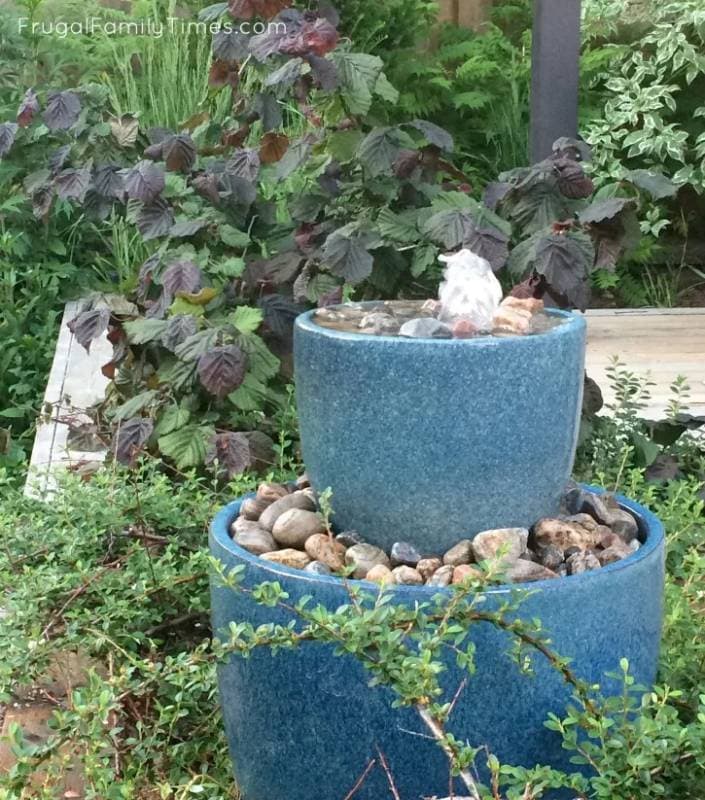 DIY bubble fountain garden water feature