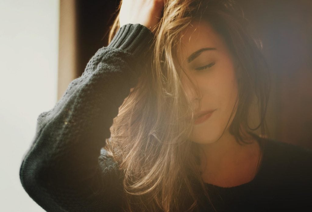 Morning woman hair