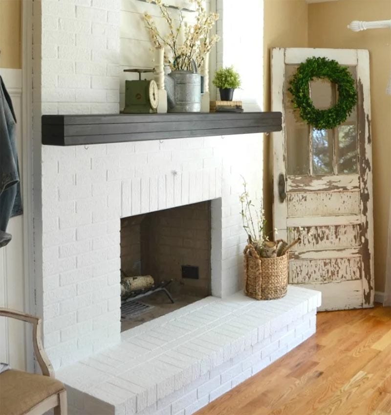 Painting a Brick Fireplace