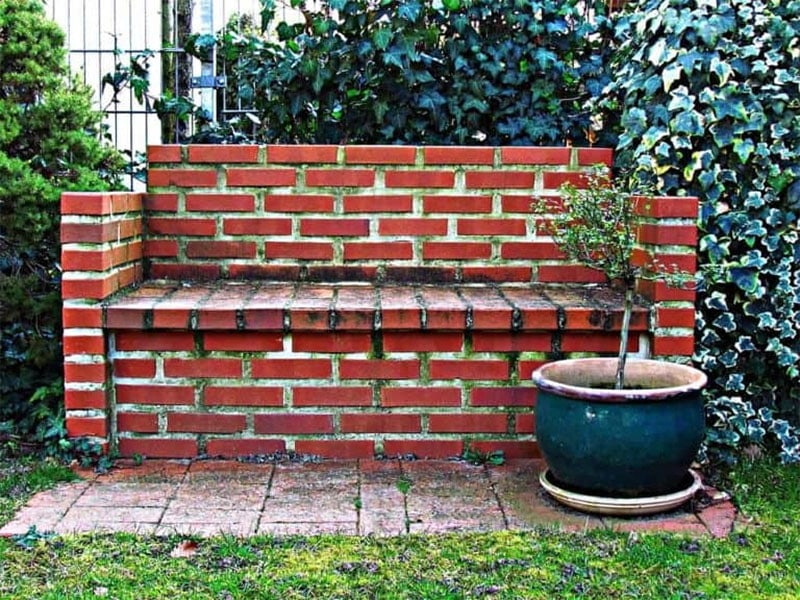Reused Brick Bench